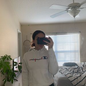 White Champion Hoodie